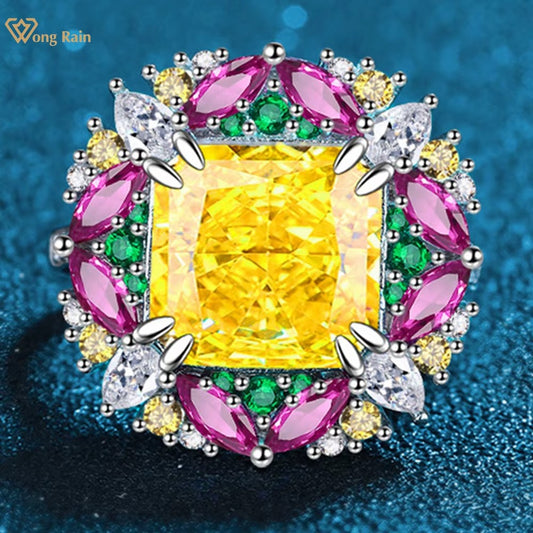 Wong Rain 925 Sterling Silver 10MM Crushed Ice