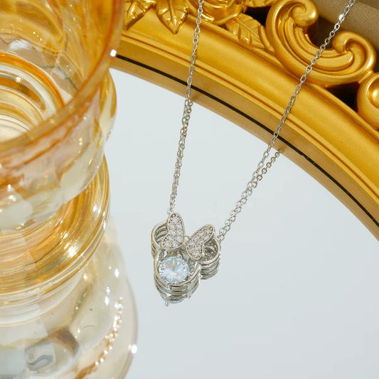 Fashion Cute Cartoon Disney Mickey Minnie Pendants Necklace
