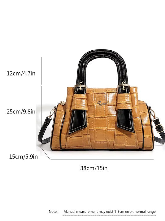 quality woven leather handbag