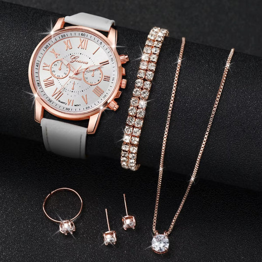 6PCS/Set Geneva Women Watches