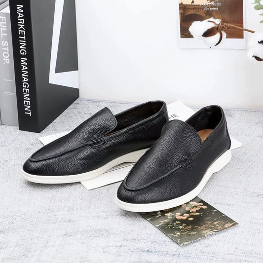 Man Shoes Loafers Adult Rubber Women Stitching