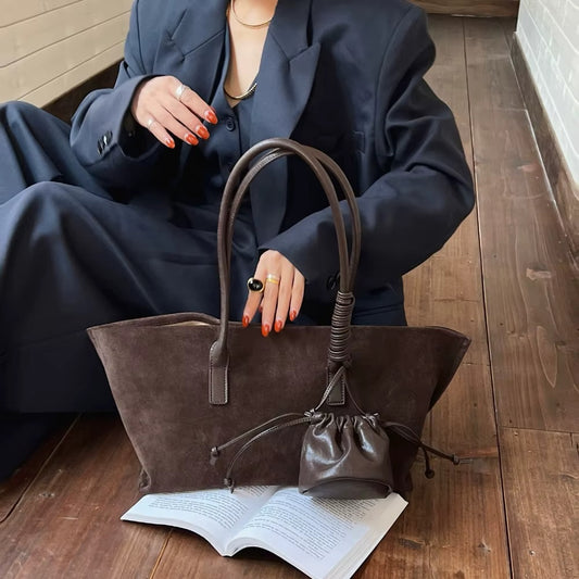 Motingsome Oversized Suede Tote Bag