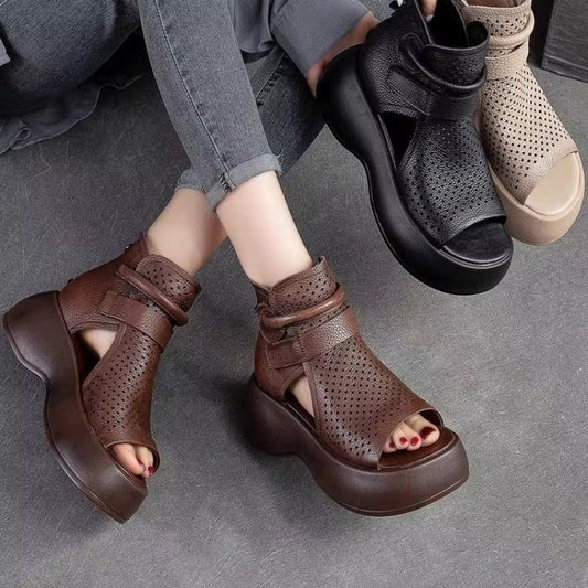 Summer Hook & Loop Retro Comfortable Women Sandals