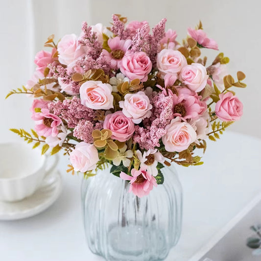 1pc Artificial Flowers Rose Silk