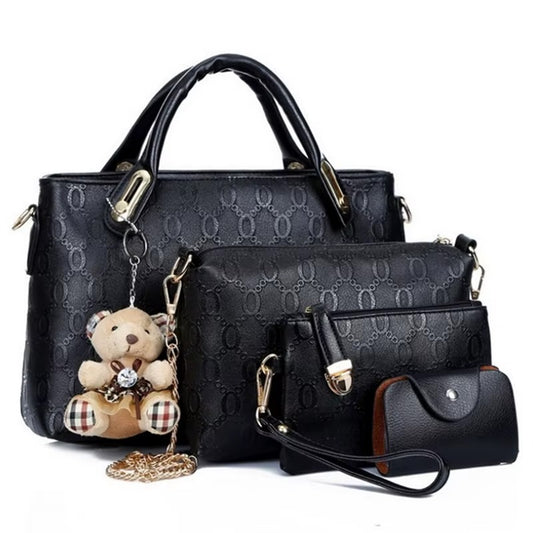 Multifunction 4pcs/Set Women Bag PU Leather Luxury Designer