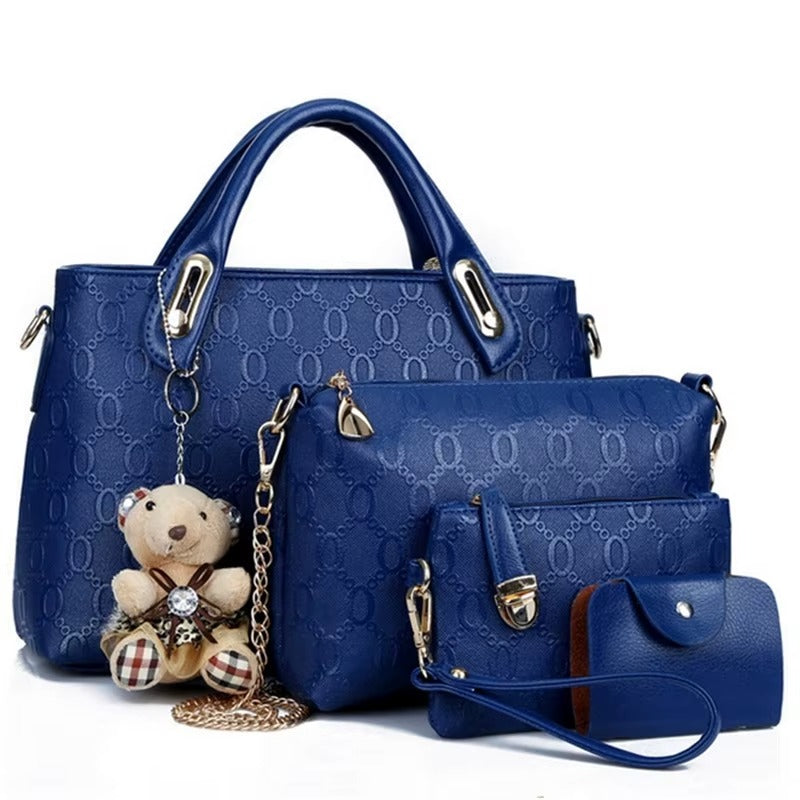Multifunction 4pcs/Set Women Bag PU Leather Luxury Designer