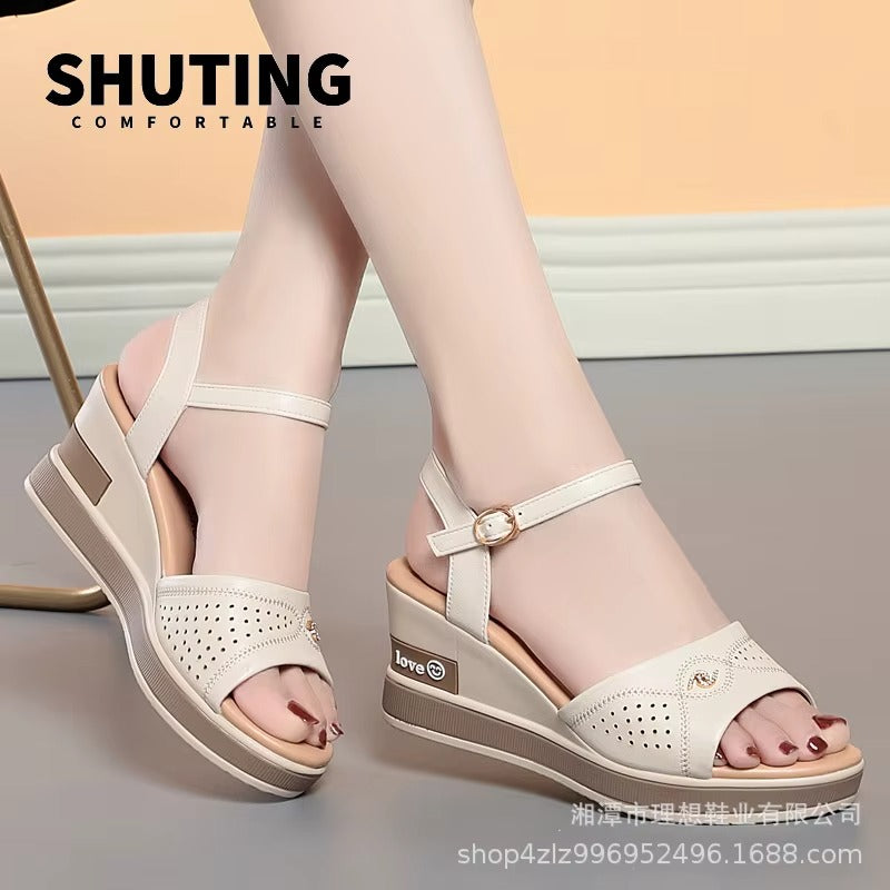 Cozy Butterfly Hollow Breathable Mother Single Shoes