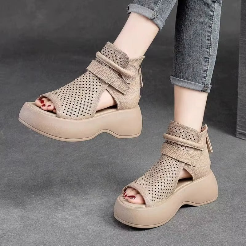 Summer Hook & Loop Retro Comfortable Women Sandals