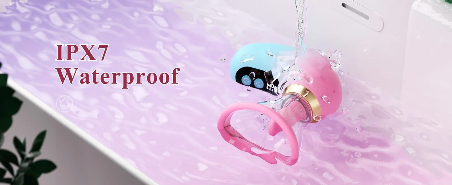 Tongue Licking Clitoris Sucker Vibrator 5 in 1 Nipple Vagina Massager