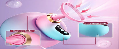 Tongue Licking Clitoris Sucker Vibrator 5 in 1 Nipple Vagina Massager