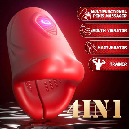 360° Wrapped Mouth Male Masturbator Vibrator