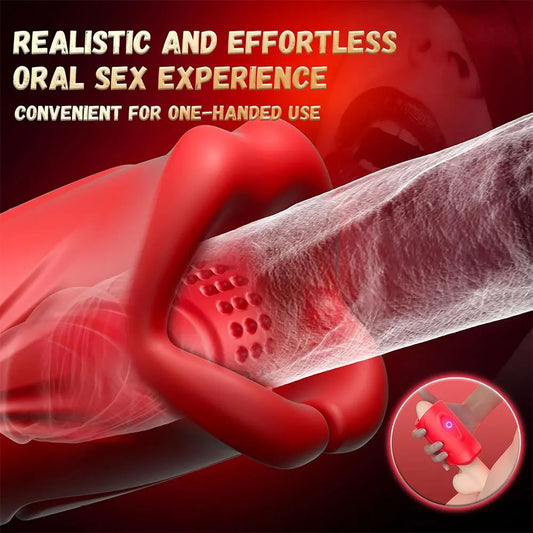 360° Wrapped Mouth Male Masturbator Vibrator
