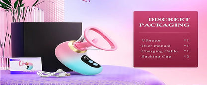 Tongue Licking Clitoris Sucker Vibrator 5 in 1 Nipple Vagina Massager