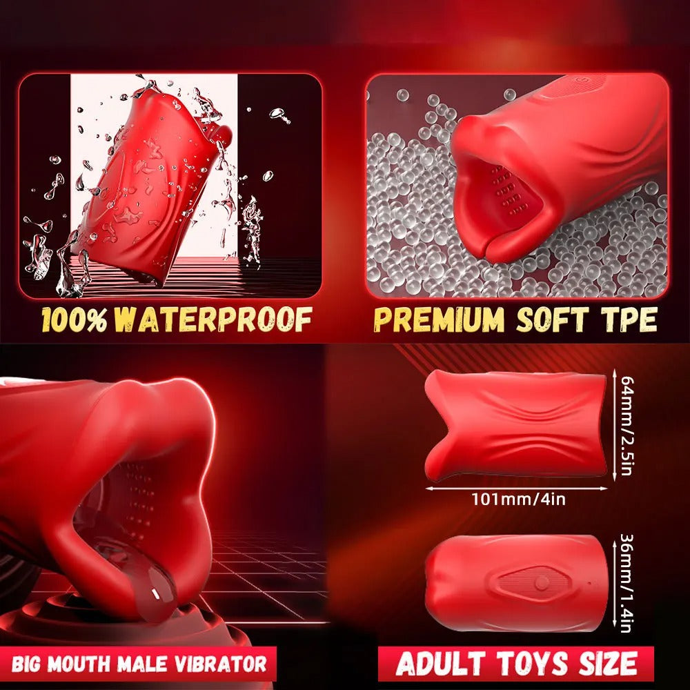 360° Wrapped Mouth Male Masturbator Vibrator