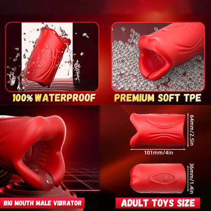 360° Wrapped Mouth Male Masturbator Vibrator