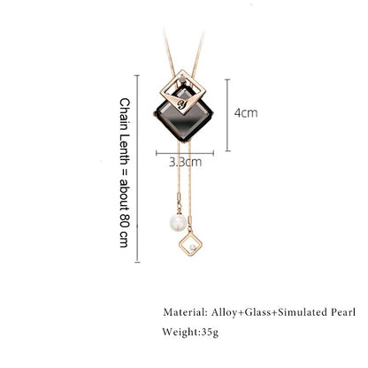 Long Necklaces & Pendants Fashion Geometric Crystal
