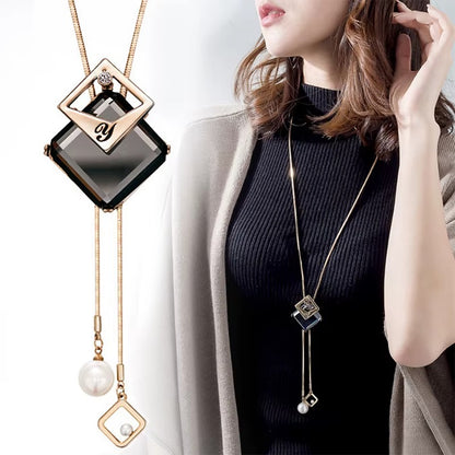 Long Necklaces & Pendants Fashion Geometric Crystal