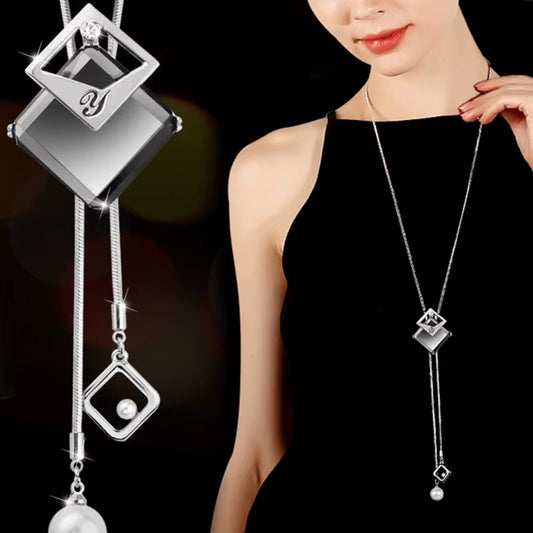 Long Necklaces & Pendants Fashion Geometric Crystal
