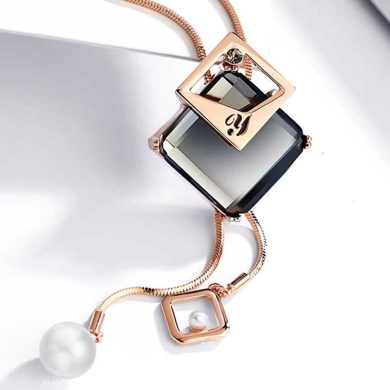Long Necklaces & Pendants Fashion Geometric Crystal