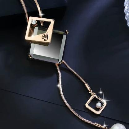 Long Necklaces & Pendants Fashion Geometric Crystal