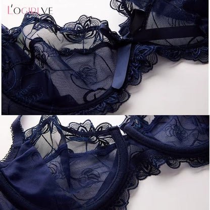 Logirlve Sexy Lingerie Female Push Up Bra Sets