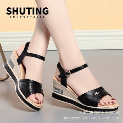 Cozy Butterfly Hollow Breathable Mother Single Shoes