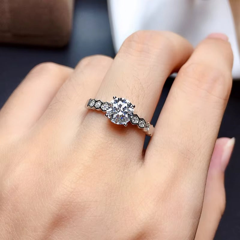 100% Real Moissanite Ring