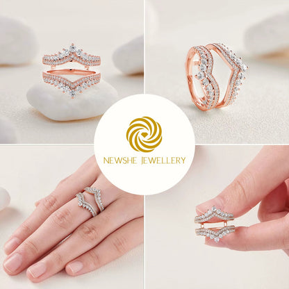 Silver Adjustable Enhancer Wedding Rings for Engagement
