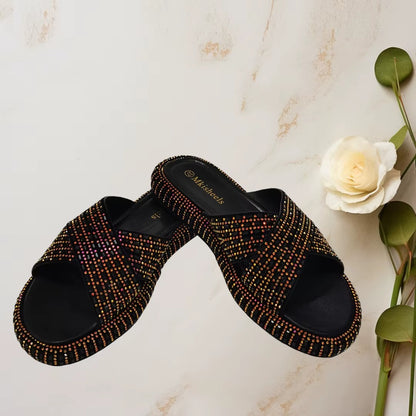 Rhinestone Party Slippers 2024 Latest Design
