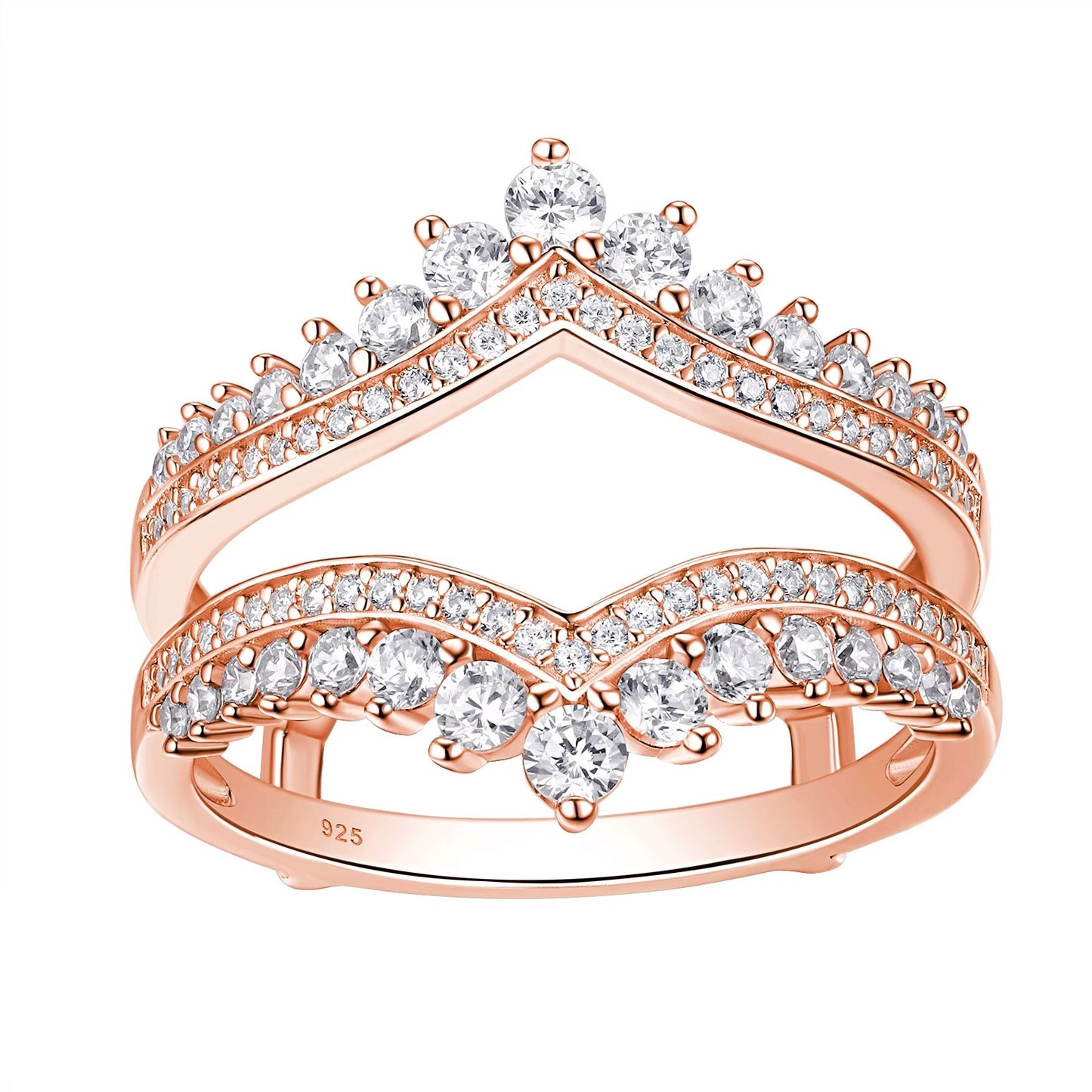 Silver Adjustable Enhancer Wedding Rings for Engagement