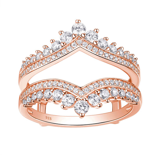 Silver Adjustable Enhancer Wedding Rings for Engagement
