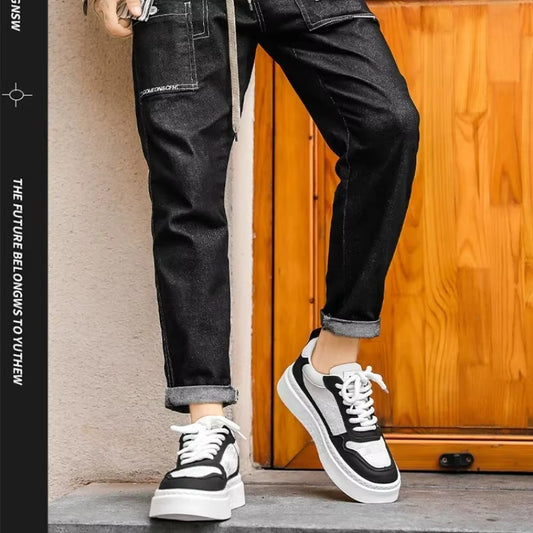 New Korean Version Printed Men Skateboarding Shoes