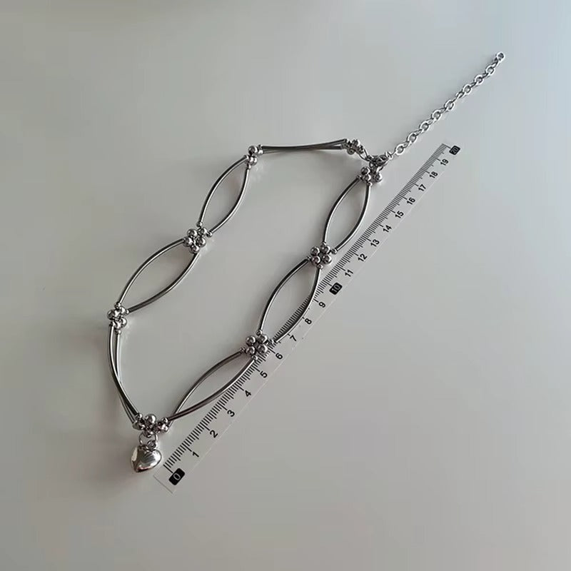 Vintage Metal Heart Pendant Necklace