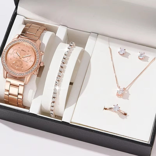 Rose Gold Luxury Rhinestone Watches