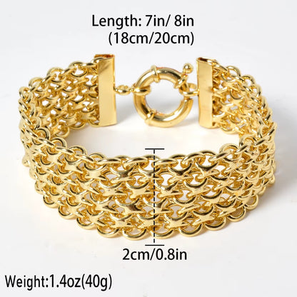 New 18MM wide copper chain bracelet unisex