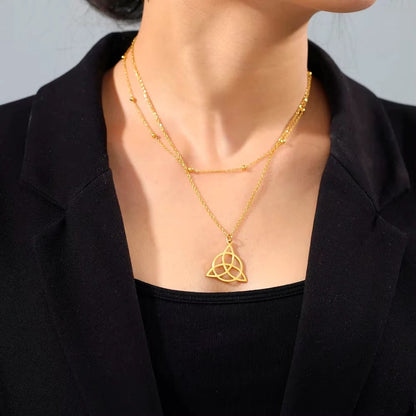 Lemegeton Viking Triquetra Celtics Knot Symbol Necklace