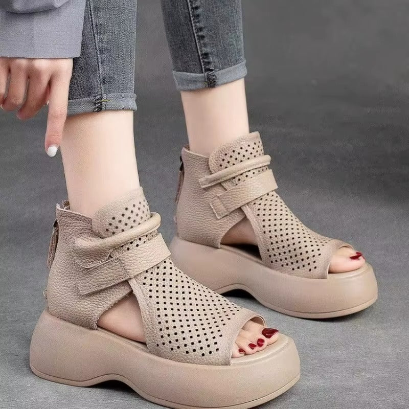 Summer Hook & Loop Retro Comfortable Women Sandals