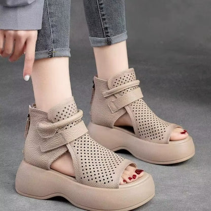 Summer Hook & Loop Retro Comfortable Women Sandals