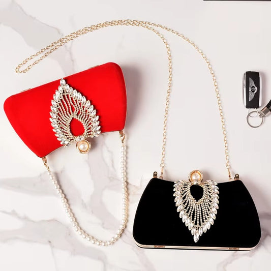Crystals Bag Diamond Pearl Crossbody Wallets