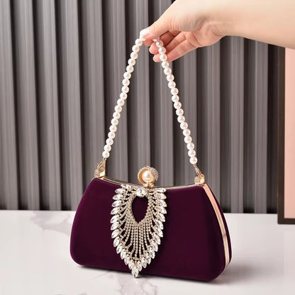 Crystals Bag Diamond Pearl Crossbody Wallets