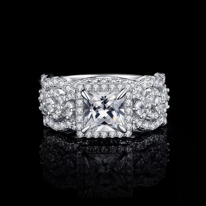JewelryPalace 3Pcs 925 Sterling Silver Halo