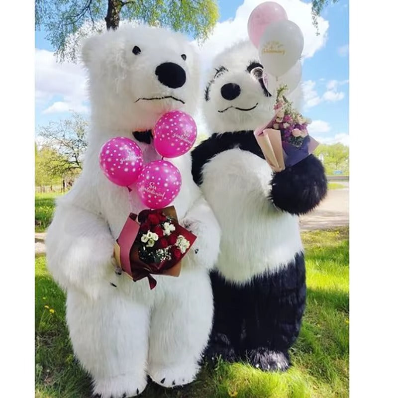 Giant Plush Panda Inflatable Mascot Costume
