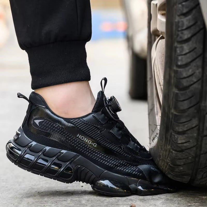 Men's Work Shoes Rotary Buckle Work Sneakers