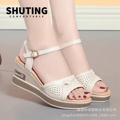Cozy Butterfly Hollow Breathable Mother Single Shoes