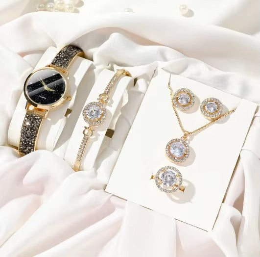 5pcs/set Fashionable and Elegant Diamond-encrusted