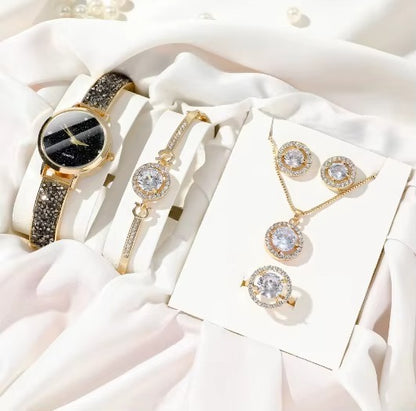 5pcs/set Fashionable and Elegant Diamond-encrusted