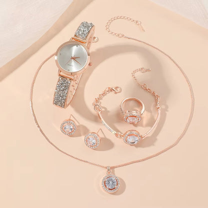 5pcs/set Fashionable and Elegant Diamond-encrusted