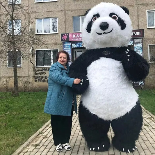 Giant Plush Panda Inflatable Mascot Costume