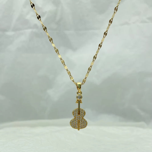 Violin Pendant Necklace