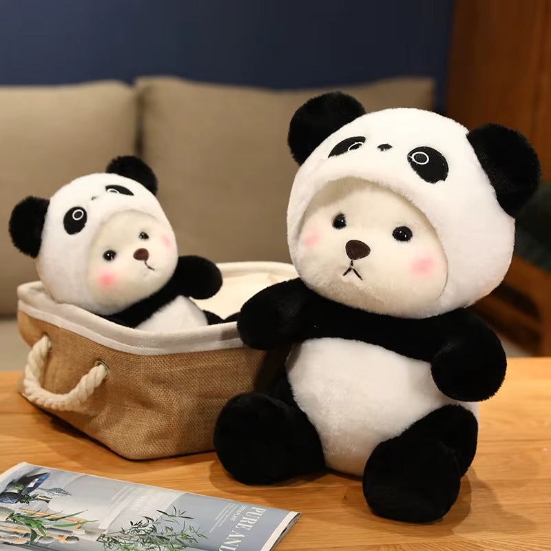 26-60cm Cosplay Black White Panda Teddy Bear